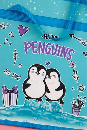 Папка с ручками А4 "Happy Penguins", 80мм