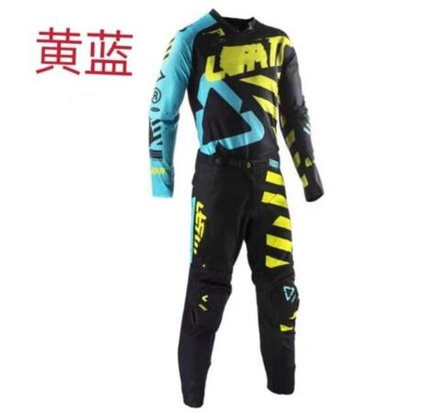 костюм кроссовый Leat сине-желтый M