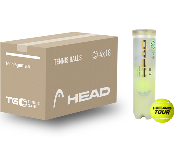 Теннисные мячи Head Tour 4B (короб 72 мяча), арт. 570704