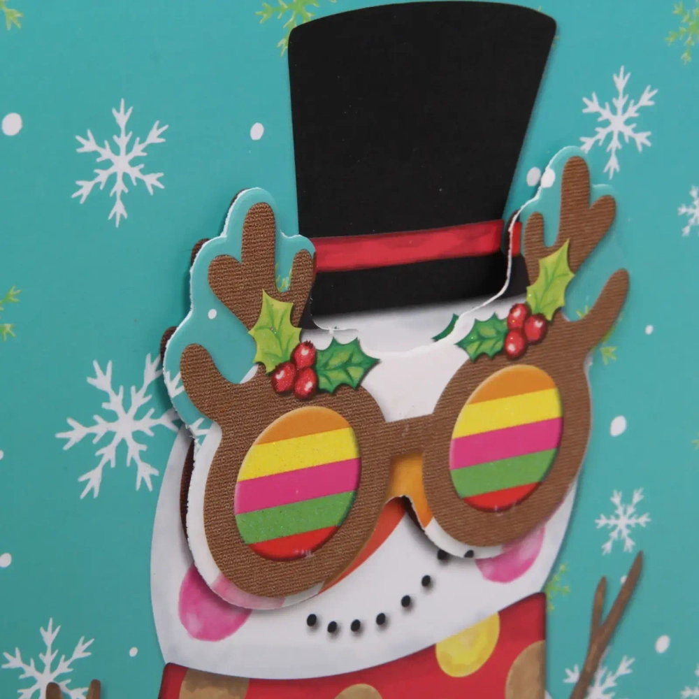 Коробка подарочная «Крутой снеговик» 15.5*15.5*7.5 см