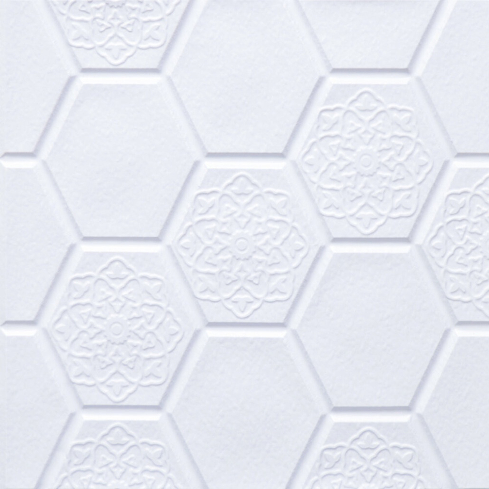 Панель самоклеящаяся 30*30см "Соты", цвет белый (YL-D01)