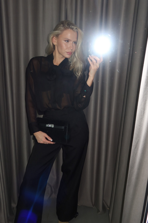 Блузка шифоновая, с завязкой на груди