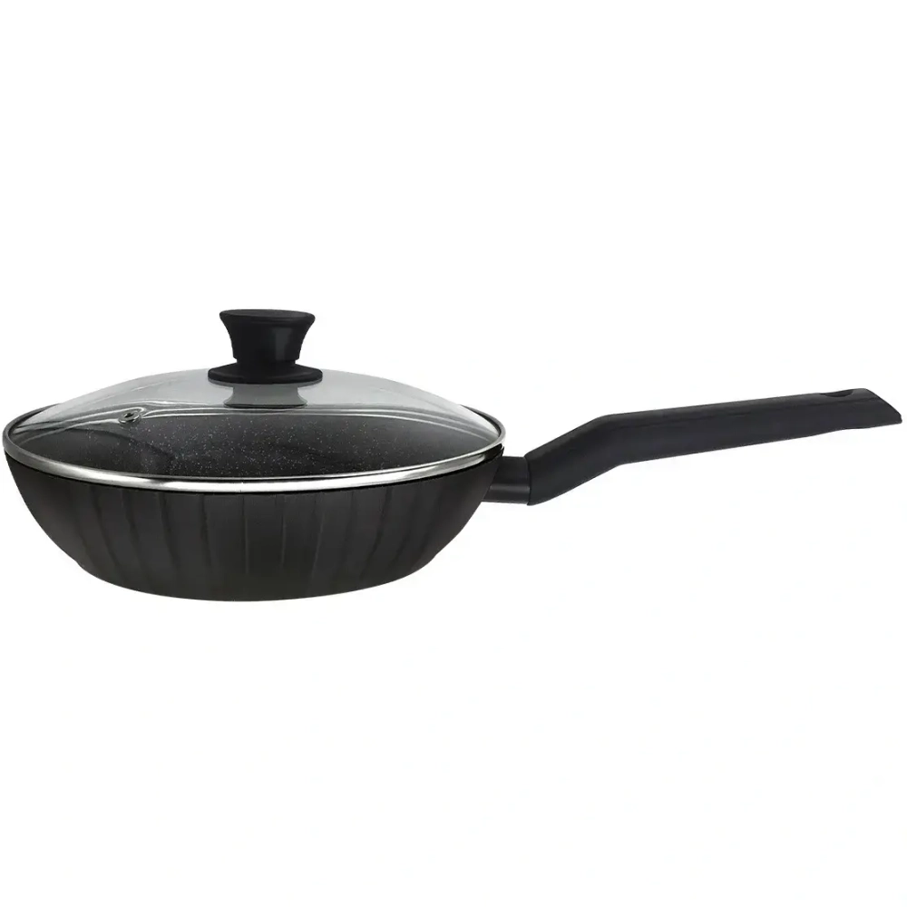 Сковорода 28см «Terra» со стеклянной крышкой JTr-128-11