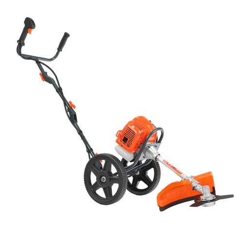 Газонокосилка бензиновая  PATRIOT PT 520 (2 такт), 42см, 3л.с, 52сс, катушка + 3Т нож, колёса 30см (колёсный триммер)