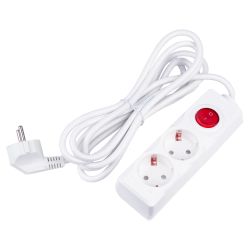 S-GCU2-1.5B WHITE Удлинитель серии Ultra. шнур 1.5м.. 2 гнезда. 16A. с-з. Белый. TM Uniel