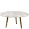 Кофейный столик со столешницей из белого агата, Ø80х35 см