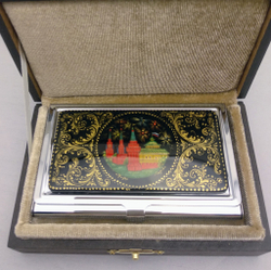 Визитница персональная "Москва" №4 (роспись Палех) худ. Марова