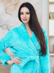 Халат женский без капюшона EMILY Бризовый