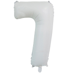 Шар фольгированный Цифра 7 66 см (Белый)