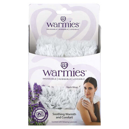 Warmies, повязки для шеи, которые можно использовать для микроволновой печи, серо-зелёный, расслабляющая лаванда, 1 шт.
