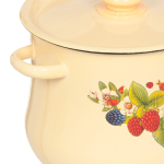 Кастрюля сталь, эмал, 5.5 л, с крыш, Сиб товары, С2517.3П, индукц