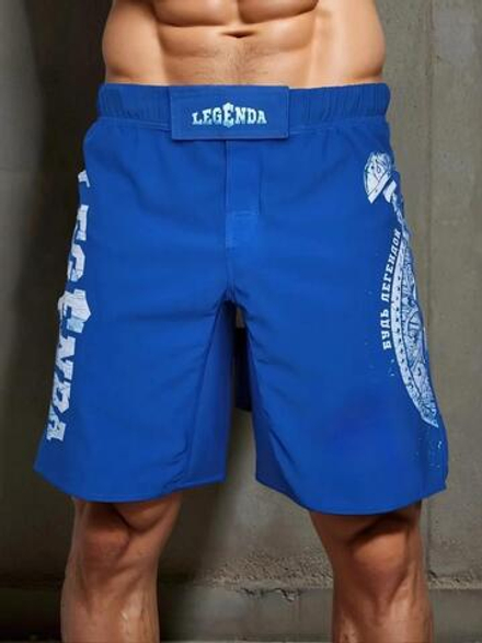 Шорты спортивные тренировочные LEGENDA Щит и Меч синий