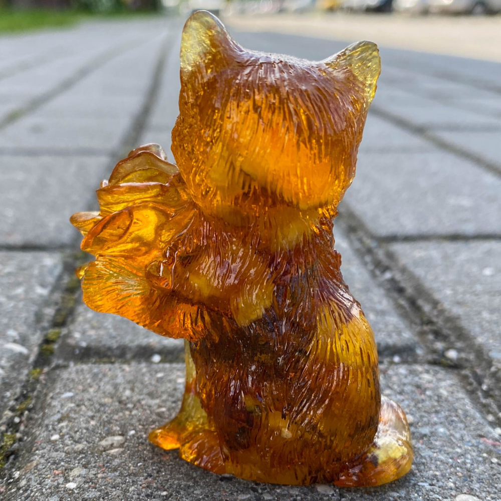 Кот с розочкой