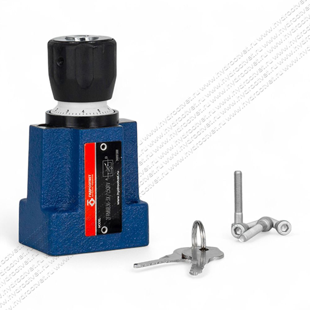 2FRM6B36-3X/1,5QRV - Регулятор расхода Ду 6 для монтажа на плиту, номинальный расход 1,5 л/мин, B = без доп. канала (стандарт), обратный клапан - есть