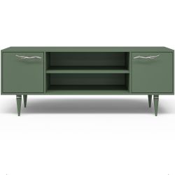 Тумба под ТВ Арт Колор matte 155см Классик Сильвер Зеленый нефрит матовый