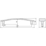 Ручка-скоба 128мм, отделка молочная с золотой патиной