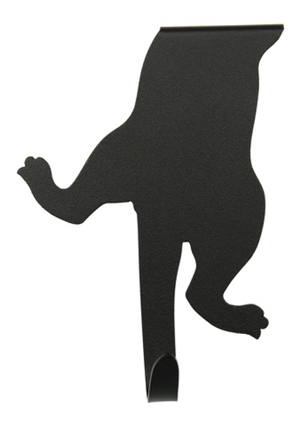 Купить Крючок для одежды WOODHORSE Крючок надверный самоклеящийся "Забавный котенок", Металл. Цвет черный.