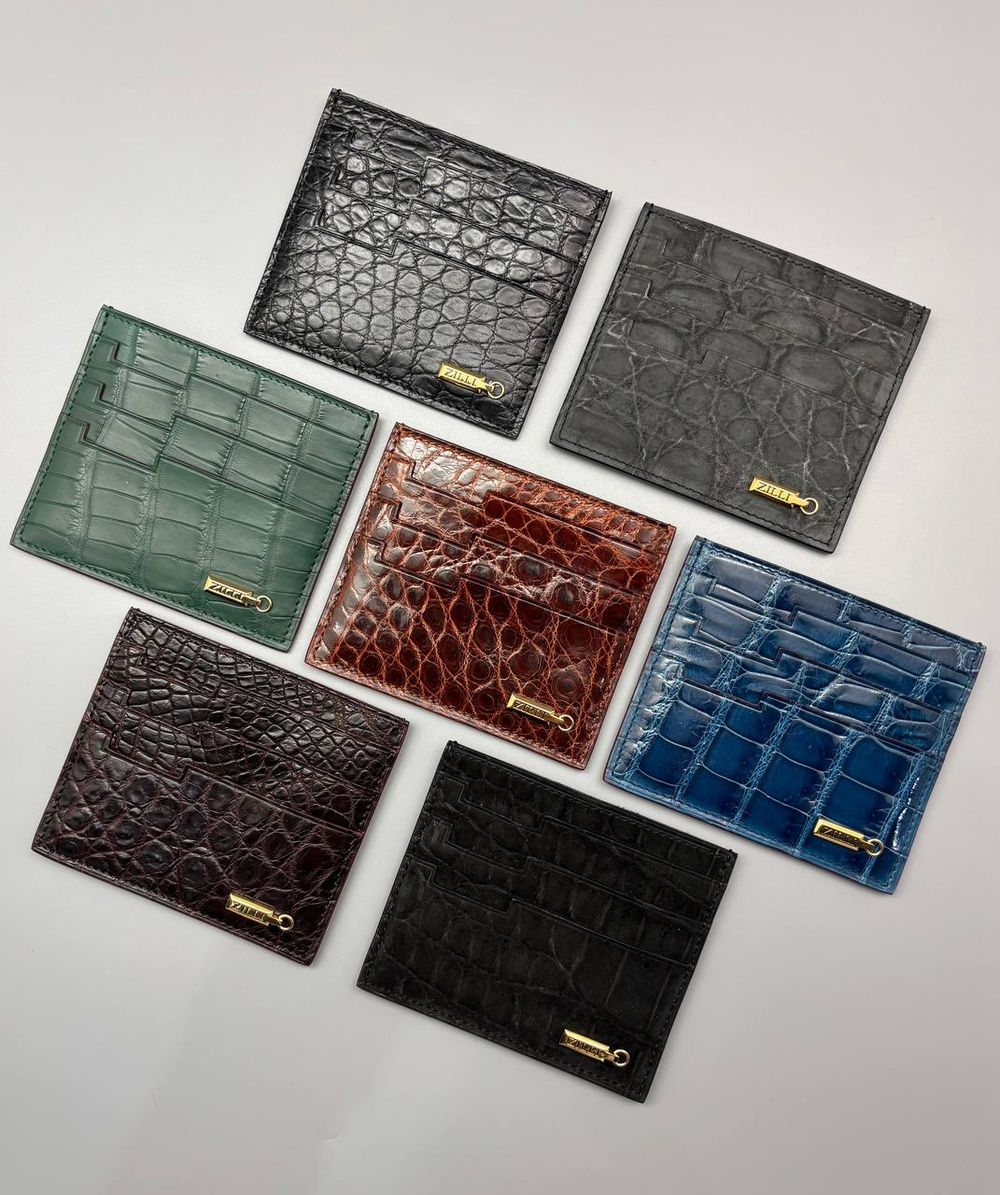 Картхолдер из кожи крокодила Zilli