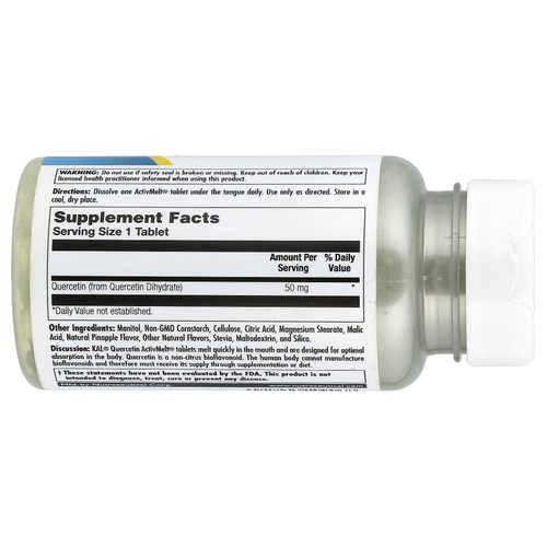 KAL, кверцетин, ананас, 50 мг, 90 микротаблеток