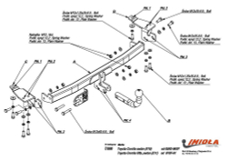 Фаркоп IMIOLA T.006 для Toyota Corolla хетчбек E10 1992-1997, Toyota Corolla хетчбек E11 1997-2002(паспорт и сертификат в комплекте)(без электрики)
