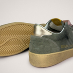 Golden Goose Ball Star / Замша хаки / золотая звезда
