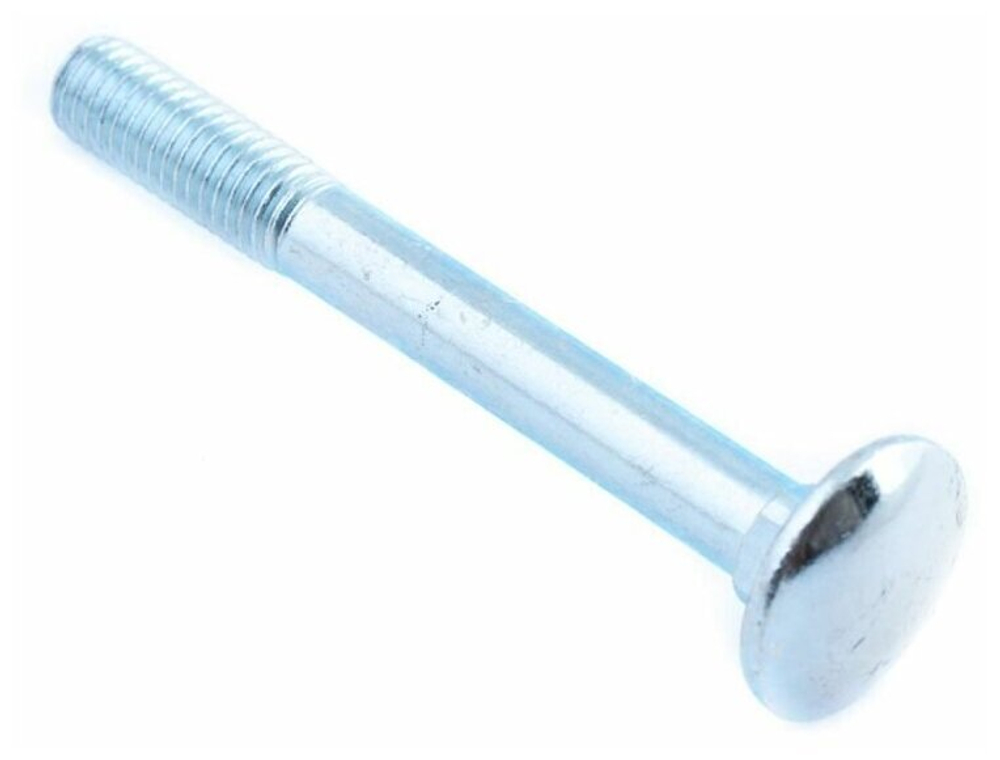 БОЛТ МЕБЕЛЬНЫЙ СТРОЙБАТ DIN 603  8X100 (БЕЛЫЙ ЦИНК 10 ШТ)