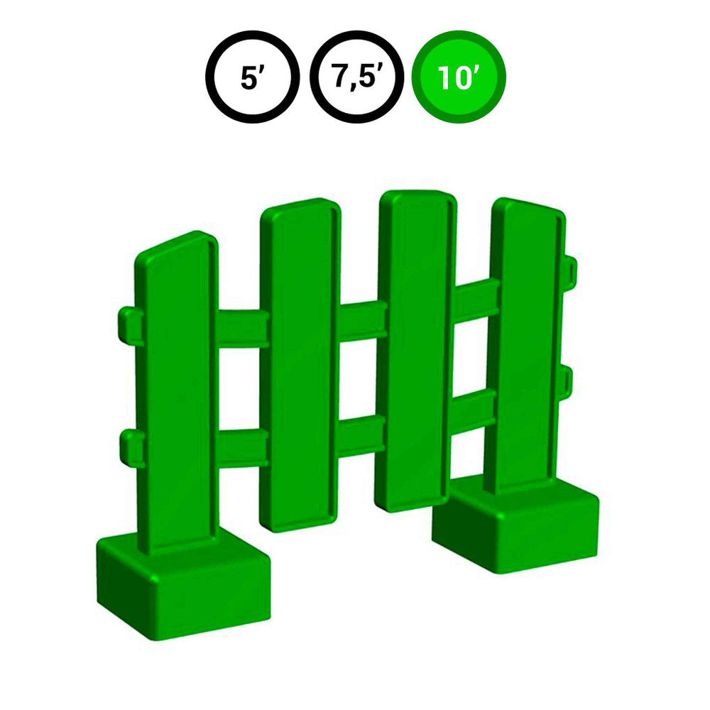 Элемент заборчика зеленый для конструктора