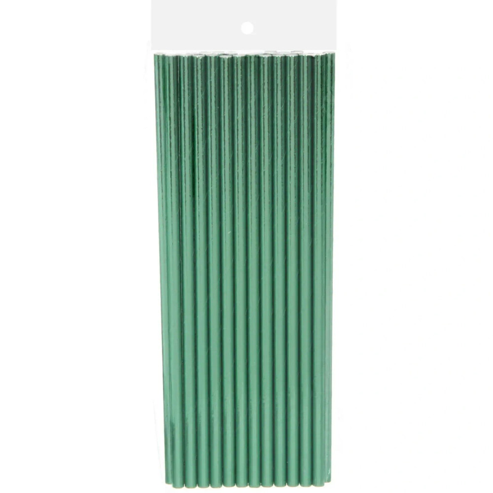 Трубочка для коктейля «Волшебство» 19,5 см d-6 мм (набор 25 шт), Зеленый