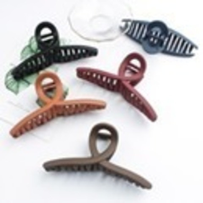 Заколка - краб для волос на блистере «VASTA», шесть цветов в ассортименте, 11см