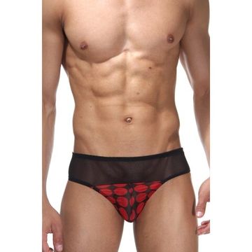 Мужские трусы тонги красные с принтом LaBlinque LB15138