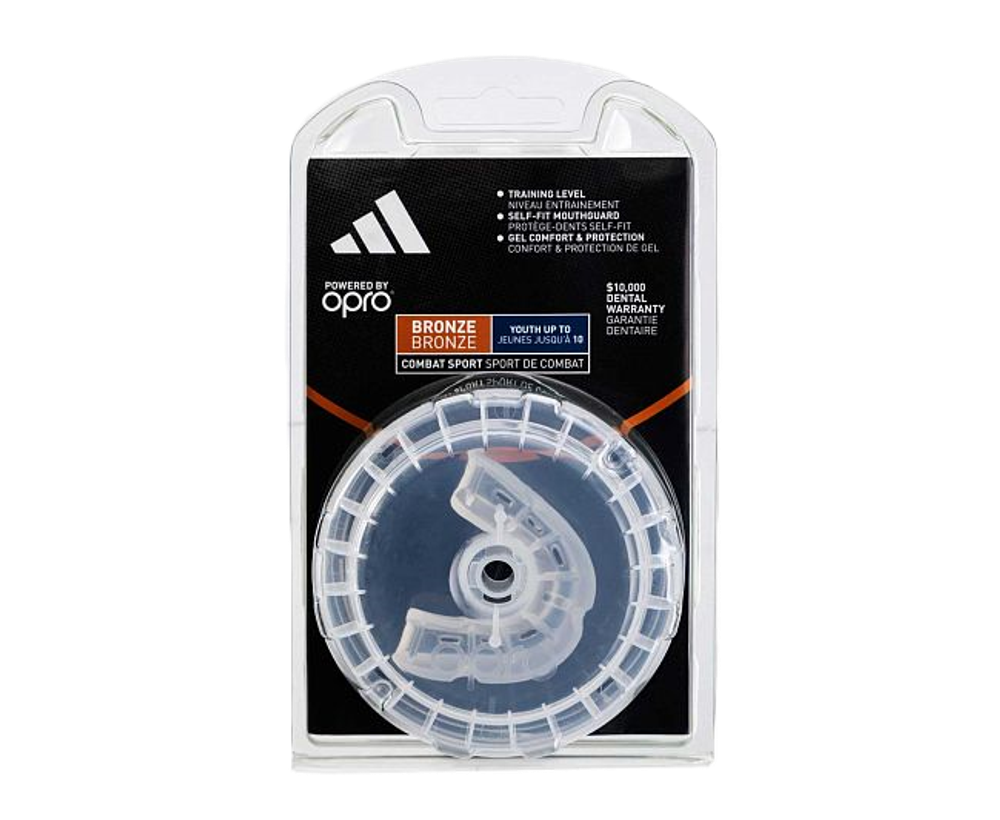 Капа одночелюстная Adidas Opro Bronze Gen4 Self-Fit Mouthguard прозрачная