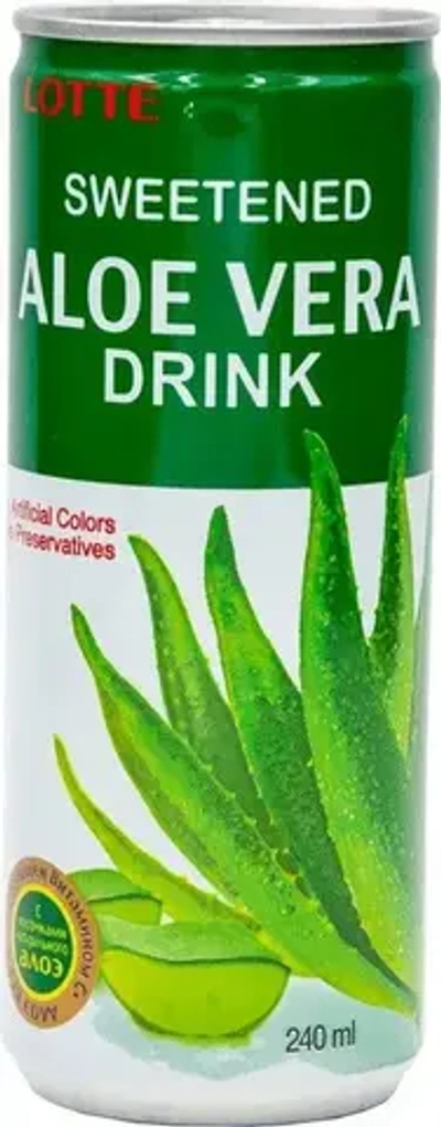 Напиток сокосодержащий Lotte Aloe Vera негазированный с мякостью алоэ, 240 мл