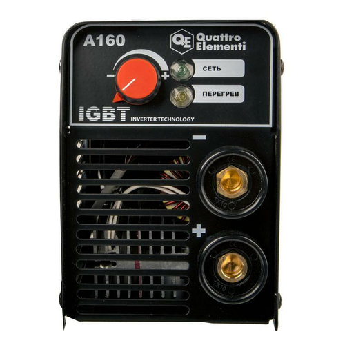 Аппарат электродной сварки, инвертор QUATTRO ELEMENTI A 160 (160 А, ПВ 60%, до 4.0 мм, 2.9 кг, 160-240 В)