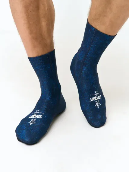 Носки неопреновые SARGAN Sport 1031/MBL, 3мм, микс-синий