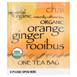 Uncle Lee's Tea, Imperial Organic, чай со вкусом апельсина и имбиря, без кофеина, 18 чайных пакетиков, 32,4 г (1,14 унции)