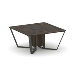 Steel Meet Стол переговорный квадратный KMK-PR.B.SP-08 Дуб Мали/Графит Глянец/Металл Антрацит 1600*1