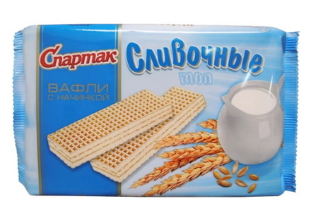 Вафли "Сливочные Топ" 216г. Спартак