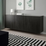 Навесной шкаф - IKEA BESTÅ/BESTA, 180x42x64 см, черный, БЕСТО ИКЕА