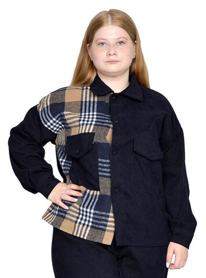 Рубашка-ветровка комбинированная Стейси