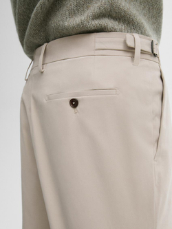 Massimo Dutti Костюмные брюки из смесового хлопка, песочный