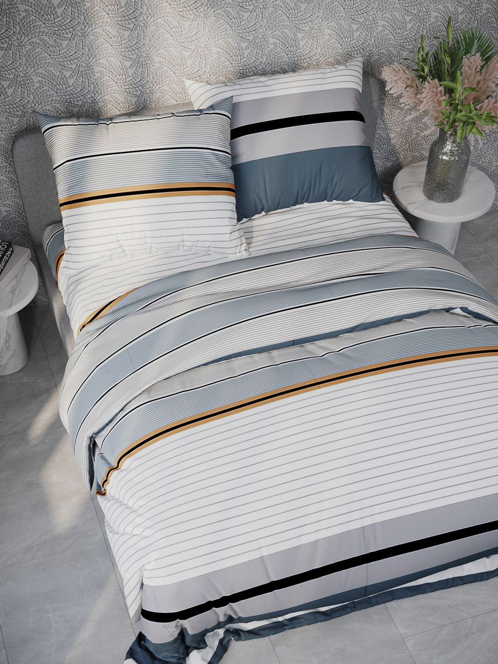 Простынь на резинке перкаль Сказка "Аляска" 180x200 см