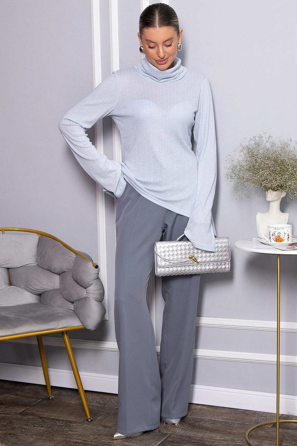 Джемпер В объятьях нежности (нежно-голубой) Б14447-4М LT Collection