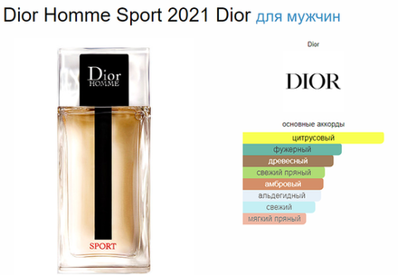 Christian Dior Homme Sport 2021 125 ml (duty free парфюмерия)