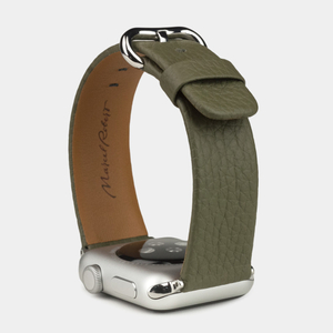 Ремешок для Apple Watch 40/41/42 mm из кожи теленка, зеленого цвета