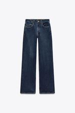 Джинсы trf wide leg со средней посадкой