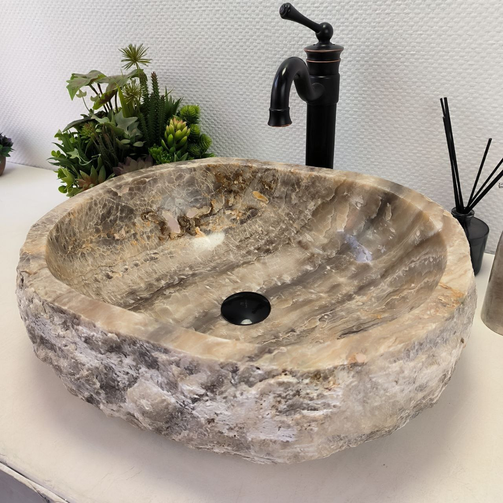 Раковина из оникса Erozy Grey EO-62259 53*42*16 0093