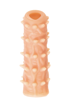 Насадка реалистичная KOKOS NUDE SLEEVE с дополнительной стимуляцией, TPE, телесная, 14 см