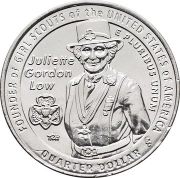 25 центов (1/4 доллара, квотер) 2025 США «Американские женщины - Джульетта Гордон Лоу» (D)
