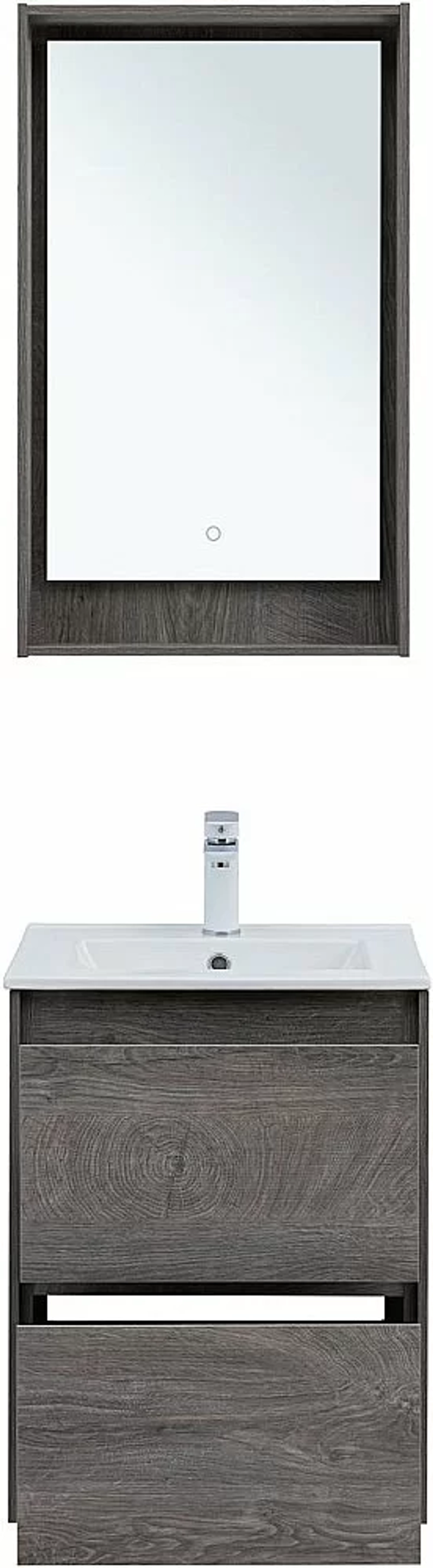 Тумба с раковиной Aquanet Милан 336371/330428 50 дуб рошелье