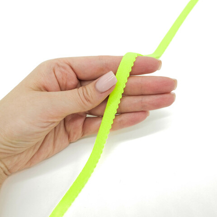 Резинка отделочная с фестончатым краем ЛИМОННЫЙ НЕОН, 10мм
